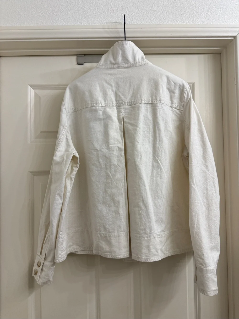 NWT LOFT Canvas Utility Jacket in White size Medium